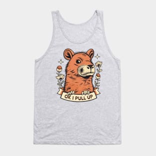 Ok I Pull Up Capybara Indie Aesthetic Tank Top